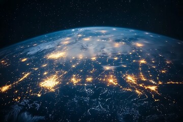 Obraz premium Earths City Lights from Space3