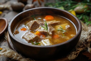 Seolleongtang is a Korean soup made from beef bones