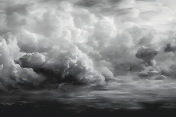 Naklejka premium black and white clouds