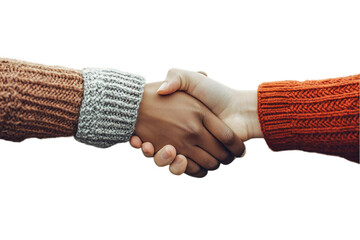 handshake isolated on white background