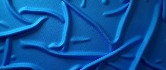 Obraz premium A smooth and luxurious blue silk and satin fabric with elegant curves, creating a soft and shiny texture perfect for fashion and decoration