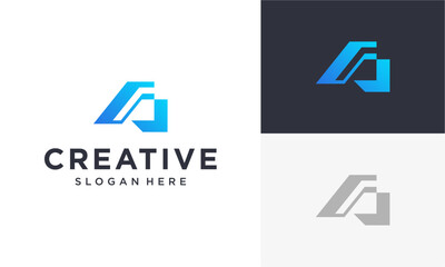 initial a vector logo