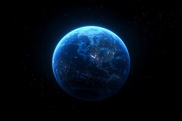 Obraz premium Glowing Earth at Night from Space15