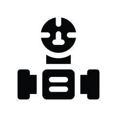 water meter icon. vector glyph icon for your website, mobile, presentation, and logo design.