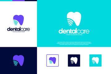 dental implant logo, care, quality, graphic design illustration.