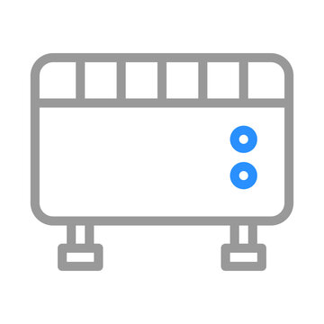 recommend clip art: Electric heater icon. Concept of heating, warmth, and comfort.