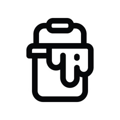paint bucket icon. vector line icon for your website, mobile, presentation, and logo design.