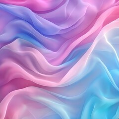 Obraz premium Abstract soft pastel gradient waves in pink, blue, and purple hues.