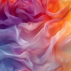 Fototapeta premium Colorful flowing fabric texture creating a vibrant abstract background.