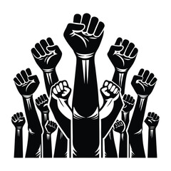 a vector illustration silhouette fist