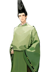 狩衣を着た男性（緑）