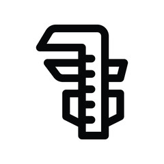 caliper icon. vector line icon for your website, mobile, presentation, and logo design.