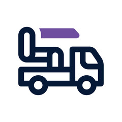 concrete pump icon. vector dual tone icon for your website, mobile, presentation, and logo design.