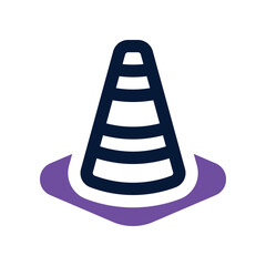 traffic cone icon. vector dual tone icon for your website, mobile, presentation, and logo design.