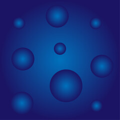 Blue gradient balls in space