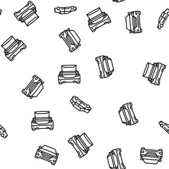 car vehicle auto transport vector seamless pattern thin line illustration