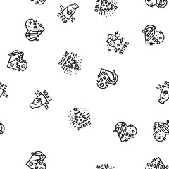 usa holiday american national day vector seamless pattern thin line illustration