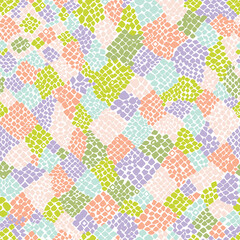 Vector seamless pattern with snake skin texture on white isolated background. Multicolored, repitilian repeating pattern. Design for textiles, wrapping paper and wallpaper.