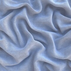 Close-up of blue wrinkled fabric texture, background for design elements.