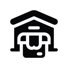 home delivery icon. vector glyph icon for your website, mobile, presentation, and logo design.