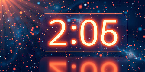 Galaxy Glow Countdown - A countdown illuminated by galaxy light. backdrop background digital art crisp oilpinting minimalist sharp details funny background copyspace