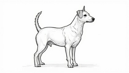 Fototapeta premium 2D illustration of dog breed