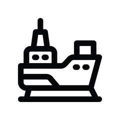 cargo ship icon. vector line icon for your website, mobile, presentation, and logo design.