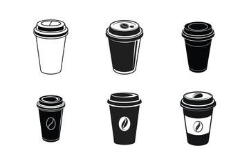 coffee cup icon set