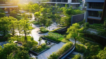 Obraz premium Urban planners design greener, smarter cities.