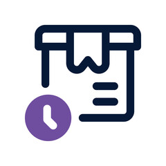 delivery time icon. vector dual tone icon for your website, mobile, presentation, and logo design.