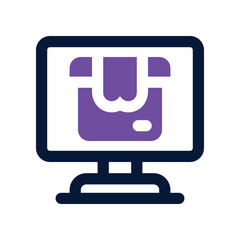 online store icon. vector dual tone icon for your website, mobile, presentation, and logo design.