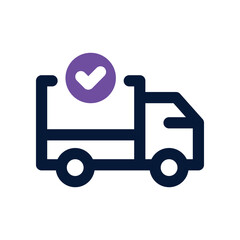 truck icon. vector dual tone icon for your website, mobile, presentation, and logo design.