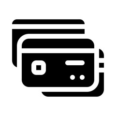 Obraz premium credit glyph icon