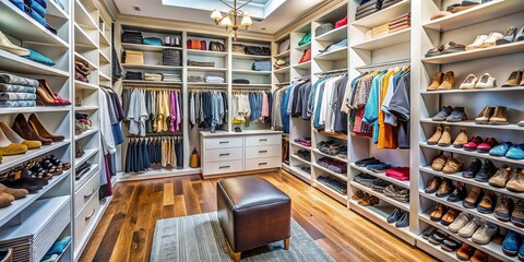 Drone View Closet Organization Chaos: Aerial Photography of Cluttered Closets, Before & After Decluttering, Home Organization Tips, Storage Solutions, Space Saving Ideas