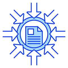 File Compression Line Icon. linear style sign for mobile concept and web design. Outline vector icon.