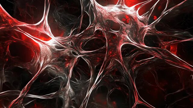 Abstract Red and Black Neural Design