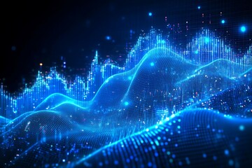 3D Digital Data Landscape Background