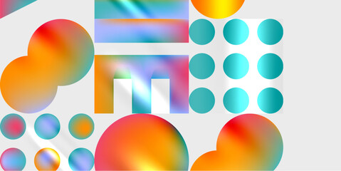 Circles and triangles modern art. Vector Illustration For Wallpaper, Banner, Background, Card, Book Illustration, landing page