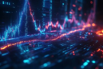 Fototapeta premium Abstract Data Visualization Network