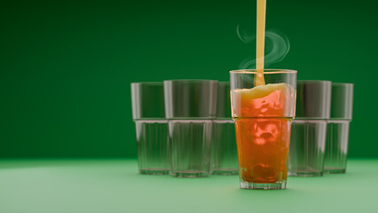 Black Tea in a glass - Tea Break - Desi Chai