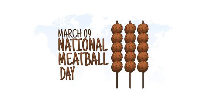national meatball day motion video, ideal for national meatball day celebration
