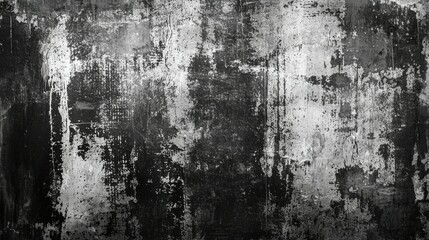 Fototapeta premium Close-up view of edgy abstract grunge textures digital artwork studio in charcoal and silver