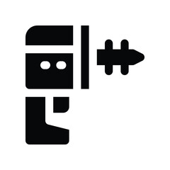 drill icon. vector glyph icon for your website, mobile, presentation, and logo design.