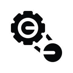 industrial gear icon. vector glyph icon for your website, mobile, presentation, and logo design.