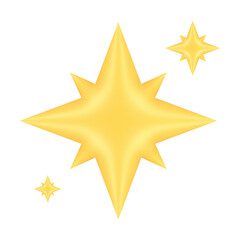 Obraz premium Abstract star sparkles isolated on white