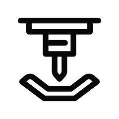 bending machine icon. vector line icon for your website, mobile, presentation, and logo design.