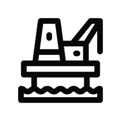 oil mining icon. vector line icon for your website, mobile, presentation, and logo design.