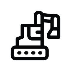 excavator icon. vector line icon for your website, mobile, presentation, and logo design.