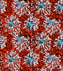 seamless pattern with flowers