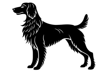 Silhouette of an Irish Setter Dog Standing Gracefully